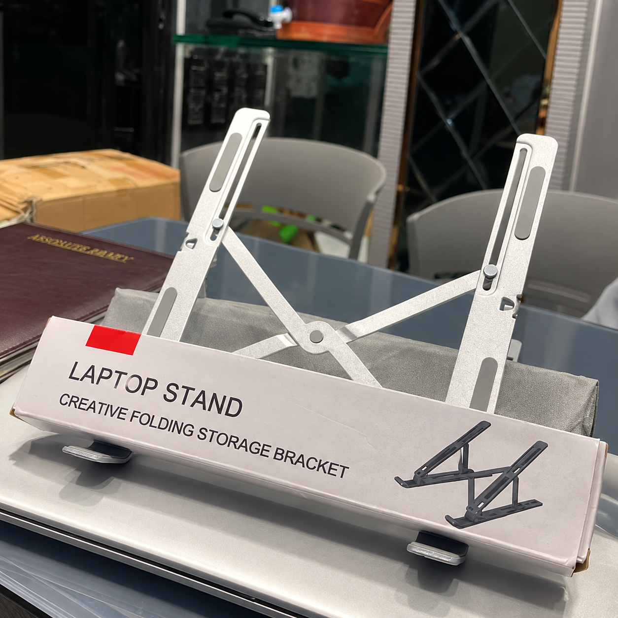 Foldable Adjustable Height Laptop Stand and Tablet Stand