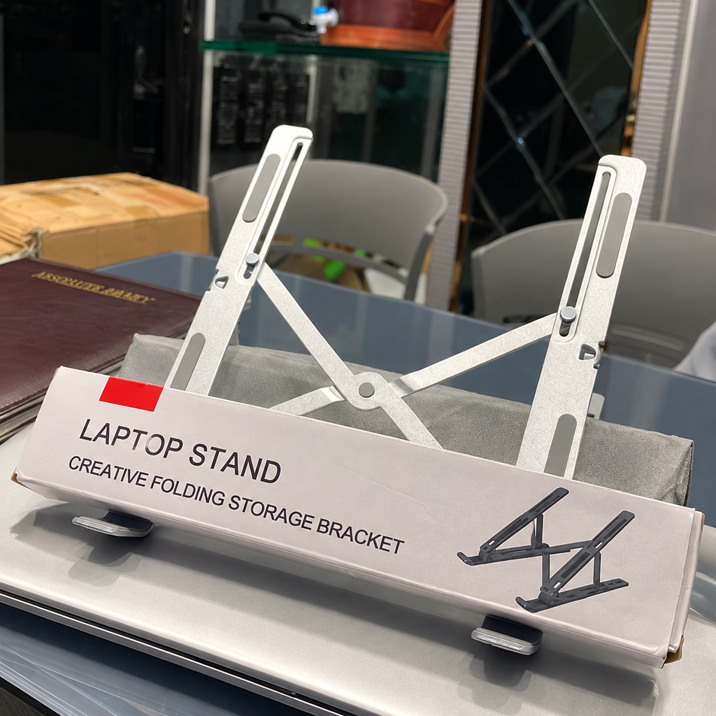 Foldable Adjustable Height Laptop Stand and Tablet Stand