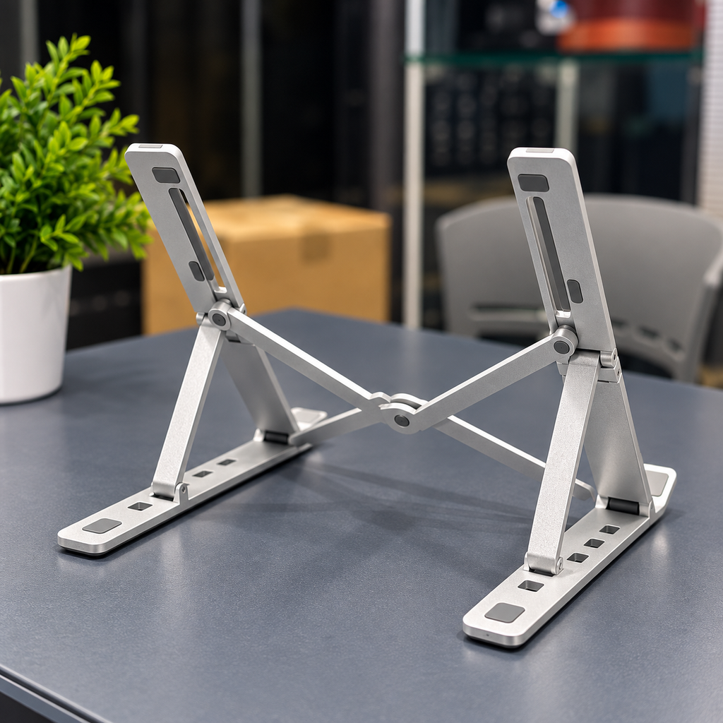 Foldable Adjustable Height Laptop Stand and Tablet Stand